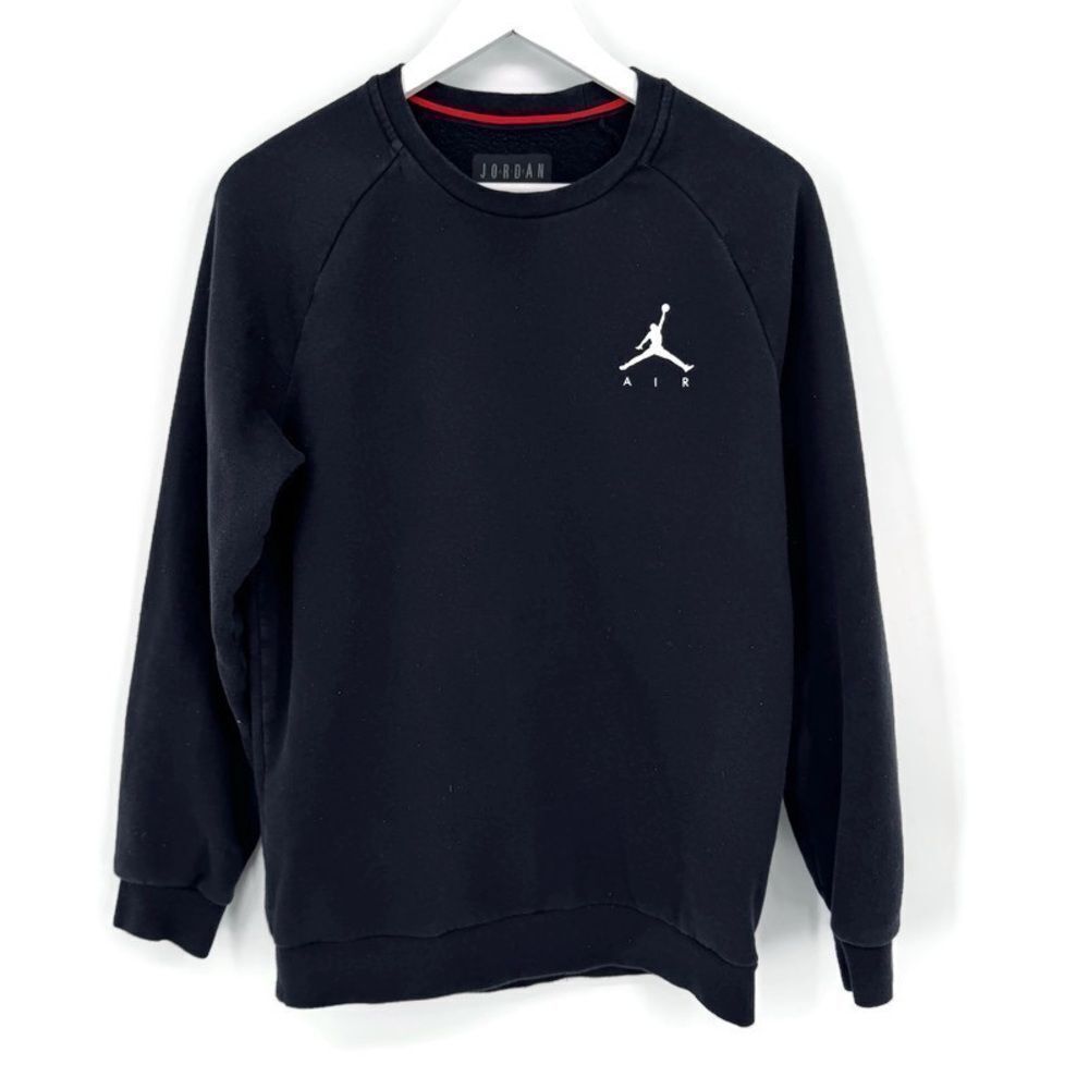 AIR JORDAN Brooklyn Fleece Crew Sweatshirt Black Small